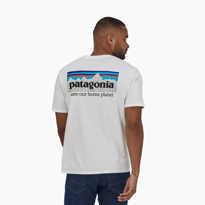 Ανδρικό Patagonia P-6 Mission Organic λευκό πουκάμισο πεζοπορίας 2