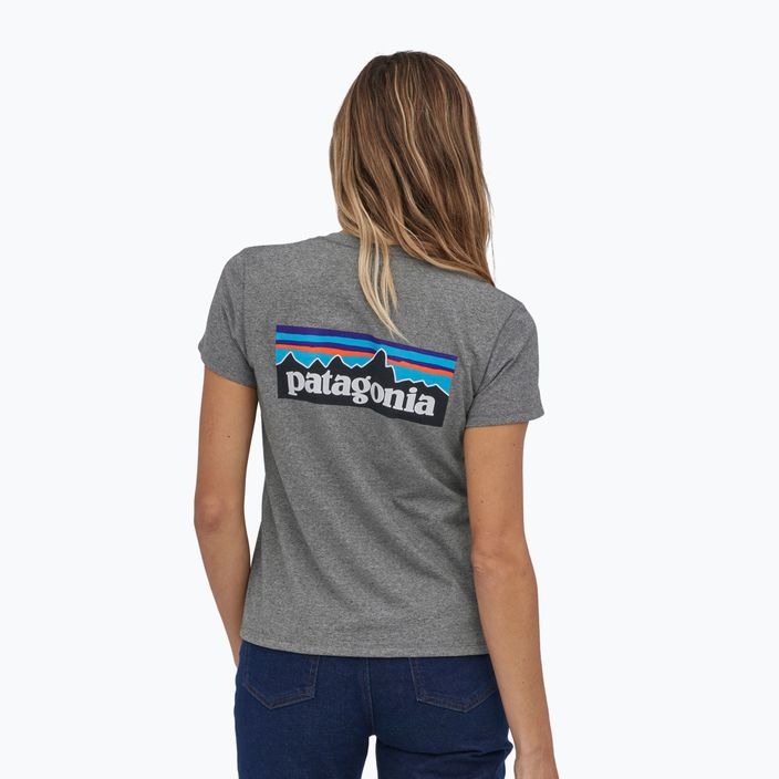 Γυναικείο t-shirt Patagonia P-6 Logo Responsibili-Tee gravel heather trekking t-shirt 2