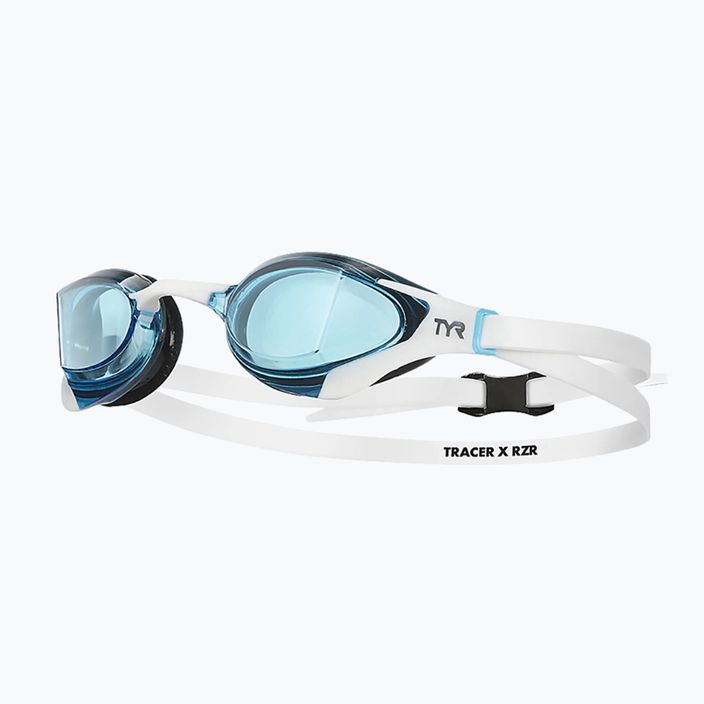 TYR Tracer-X RZR Racing μπλε/ λευκό/ λευκά γυαλιά κολύμβησης