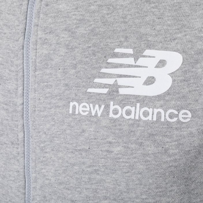 Ανδρικό φούτερ New Balance Essentials Stacked Full γκρι 3