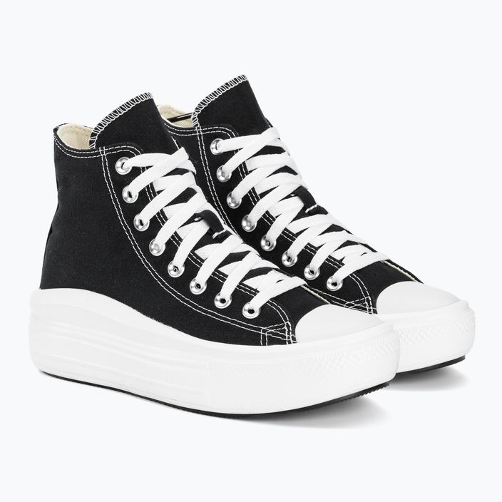 Converse γυναικεία αθλητικά παπούτσια Chuck Taylor All Star Move Platform Hi μαύρο/φυσικό ιβουάρ/λευκό 4