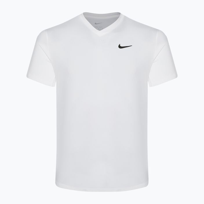 Ανδρικό πουκάμισο τένις Nike Court Dri-Fit Victory λευκό/λευκό/μαύρο