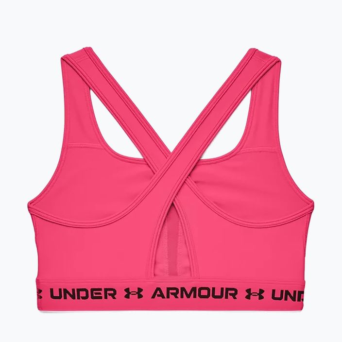 Under Armour Crossback Mid σουτιέν γυμναστικής ροζ 1361034 2