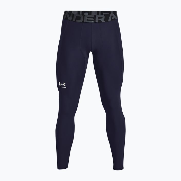 Under Armour HeatGear midnight navy/λευκό ανδρικό κολάν προπόνησης 5