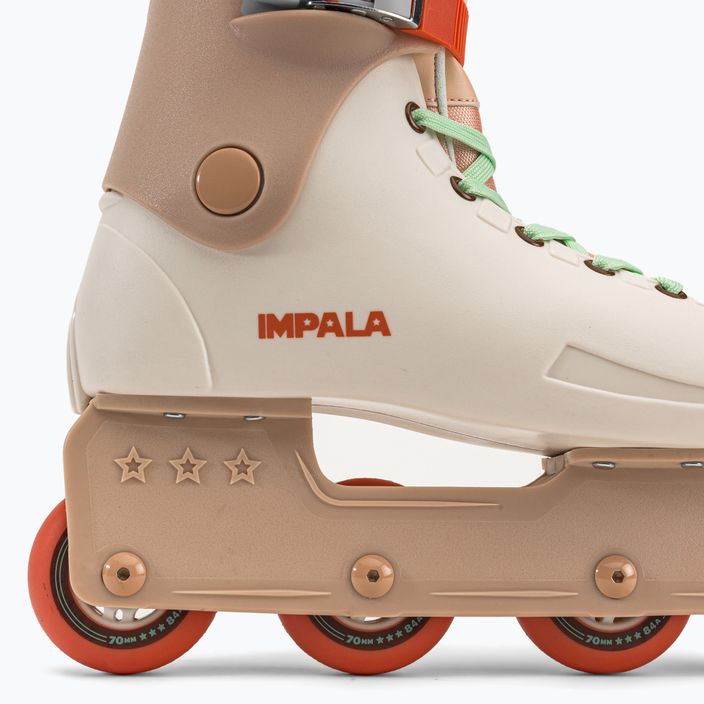 Γυναικεία πατίνια IMPALA Lightspeed Inline Skate λευκό και μπεζ IMPINLINE1 πατίνια με ρολό 9
