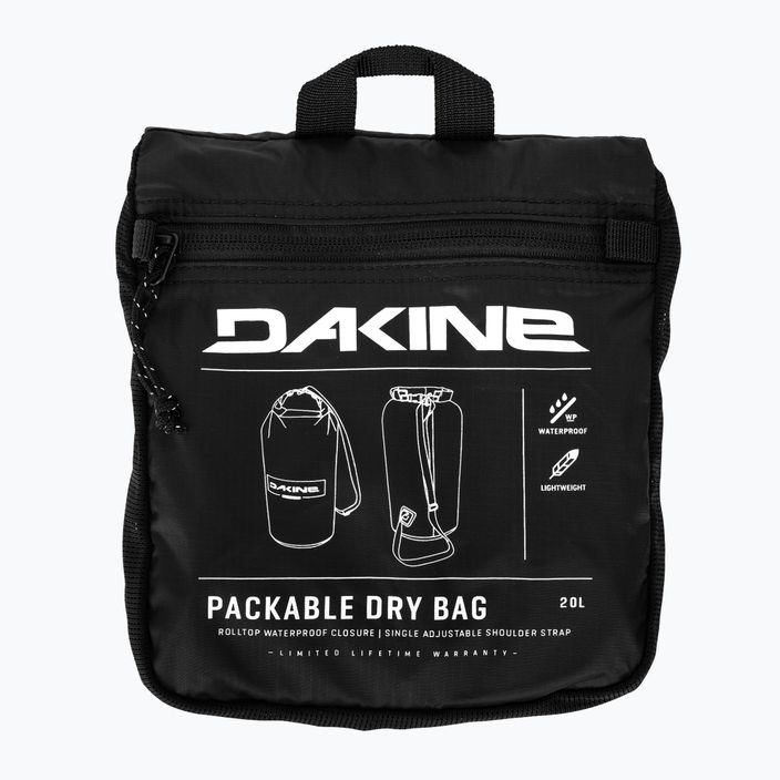Dakine Packable Rolltop Dry Bag 20 αδιάβροχο σακίδιο πλάτης μαύρο D10003921 5