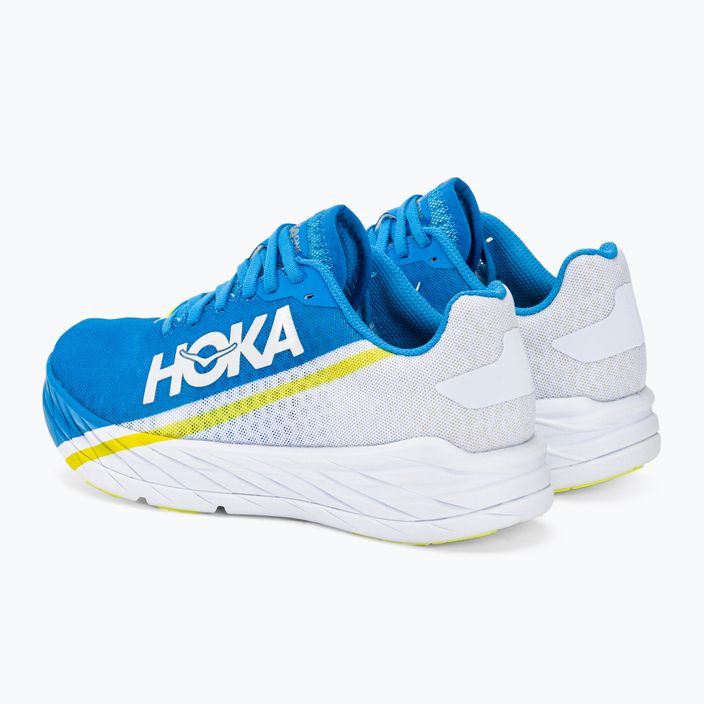 HOKA Rocket X λευκά/γαλάζια παπούτσια για τρέξιμο 3