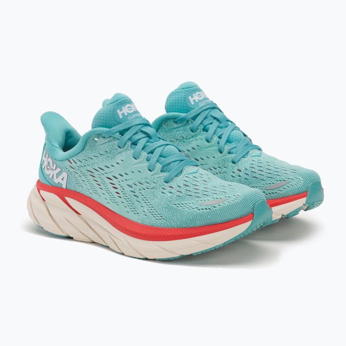Γυναικεία παπούτσια για τρέξιμο HOKA Clifton 8 Wide aquarelle/eggshell blue 4