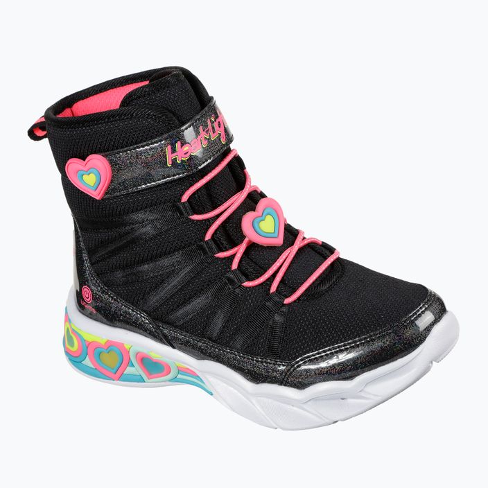 SKECHERS Sweetheart Lights Love To Shine παιδικά παπούτσια μαύρο/καυτό ροζ 8