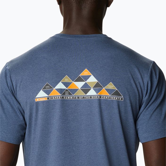 Ανδρικό Columbia Tech Trail Graphic Tee μπλε 1930802 πουκάμισο πεζοπορίας 3