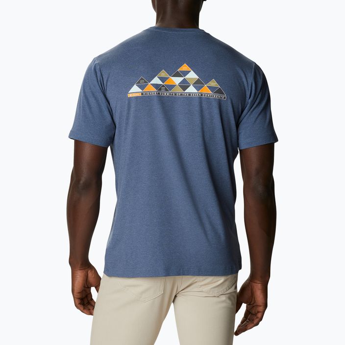 Ανδρικό Columbia Tech Trail Graphic Tee μπλε 1930802 πουκάμισο πεζοπορίας 4