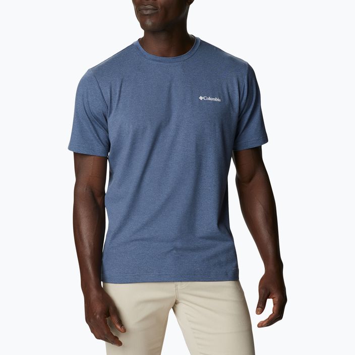 Ανδρικό Columbia Tech Trail Graphic Tee μπλε 1930802 πουκάμισο πεζοπορίας 5