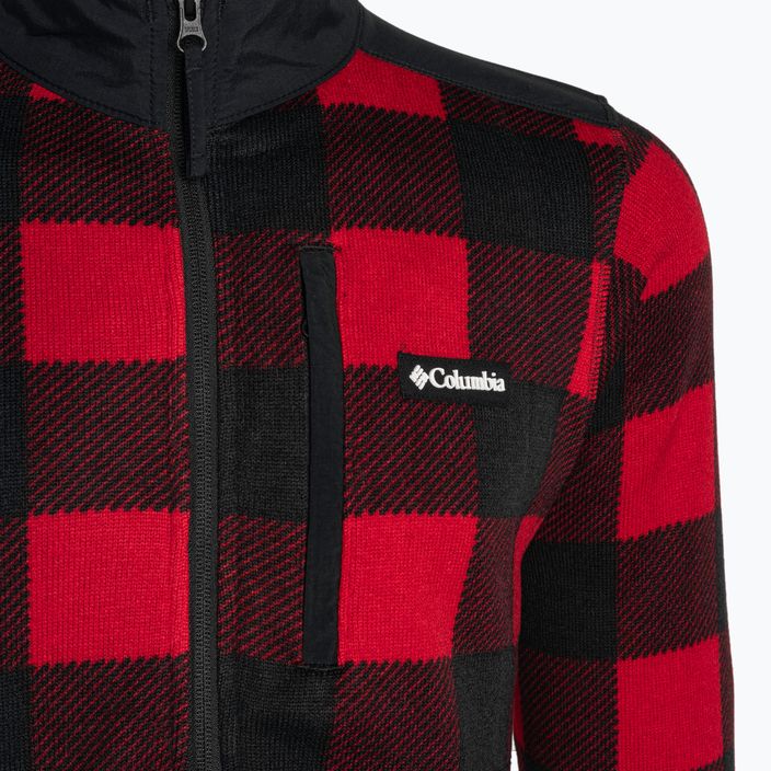 Columbia Sweater Weather II Printed mountain red check print ανδρικό φούτερ για πεζοπορία 7