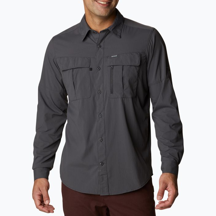 Columbia Newton Ridge II LS σκούρο γκρι ανδρικό πουκάμισο 2012971