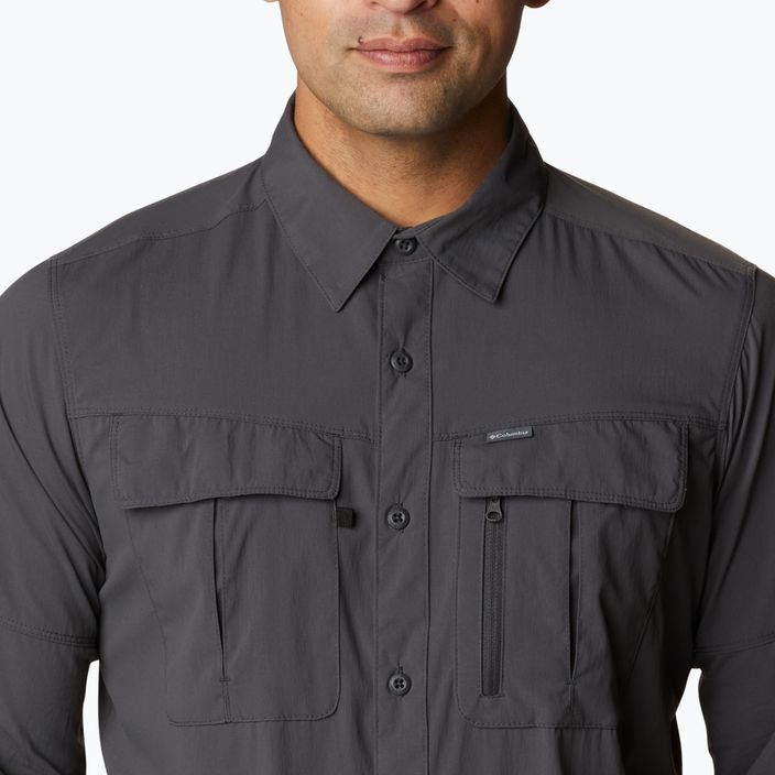 Columbia Newton Ridge II LS σκούρο γκρι ανδρικό πουκάμισο 2012971 4