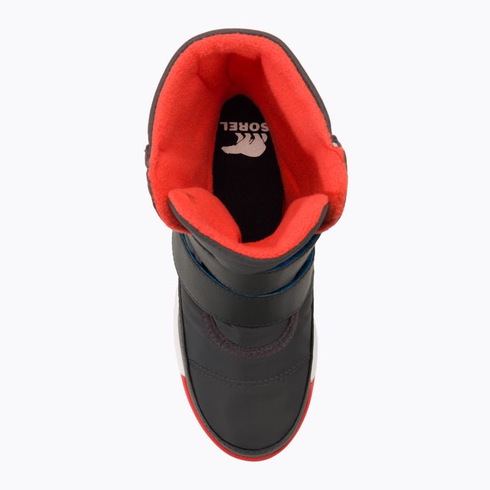 Sorel Whitney II Strap Wp jet/poppy red παιδικές μπότες πεζοπορίας 6