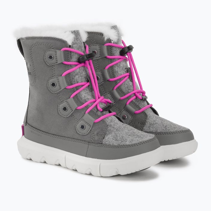 Sorel Sorel Explorer Lace quarry/bright lavender junior μπότες χιονιού 4