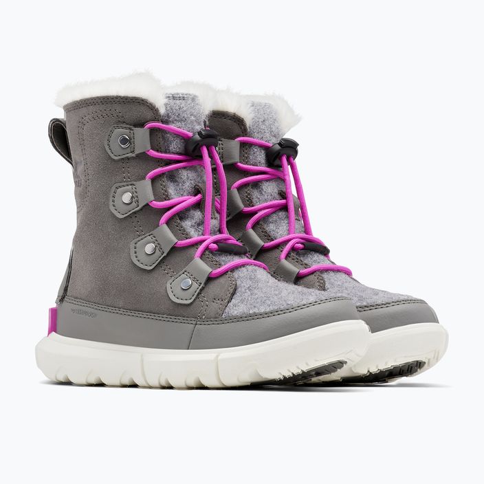 Sorel Sorel Explorer Lace quarry/bright lavender junior μπότες χιονιού 9