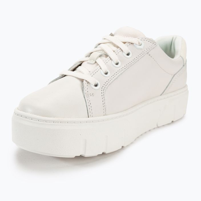 Timberland γυναικεία Laurel Court λευκά παπούτσια από πλήρη κόκκο 7
