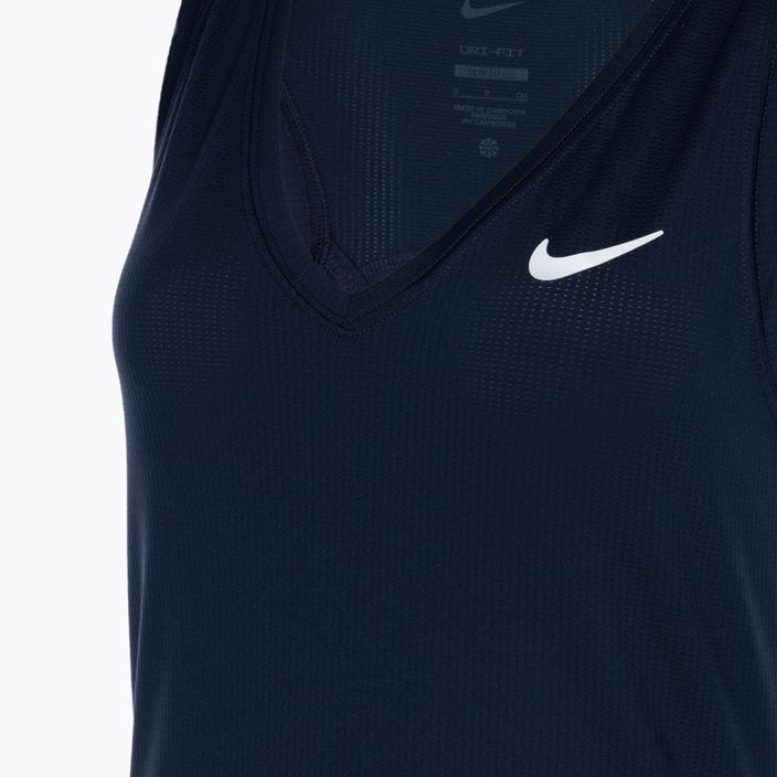 Γυναικείο μπλουζάκι για τένις Nike Court Dri-Fit Victory Tank οψιδιανό/λευκό/λευκό 3