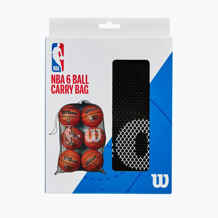 Wilson NBA 6 Ball Mesh Carry bag μαύρο 2