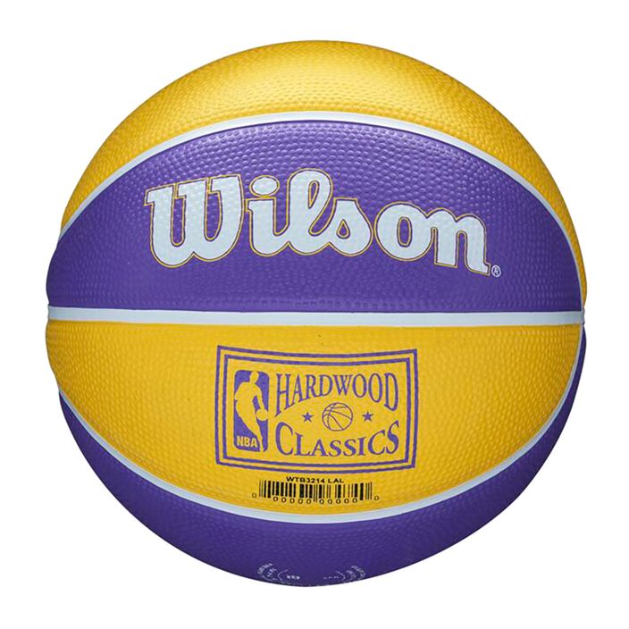Wilson NBA Team Retro Mini Mini Λος Άντζελες Λέικερς μπάσκετ WTB3200XBLAL μέγεθος 3 4