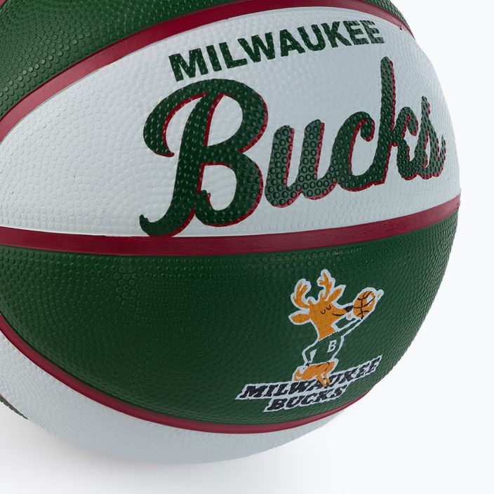 Wilson NBA Team Retro Mini Milwaukee Bucks μπάσκετ WTB3200XBMIL μέγεθος 3 3