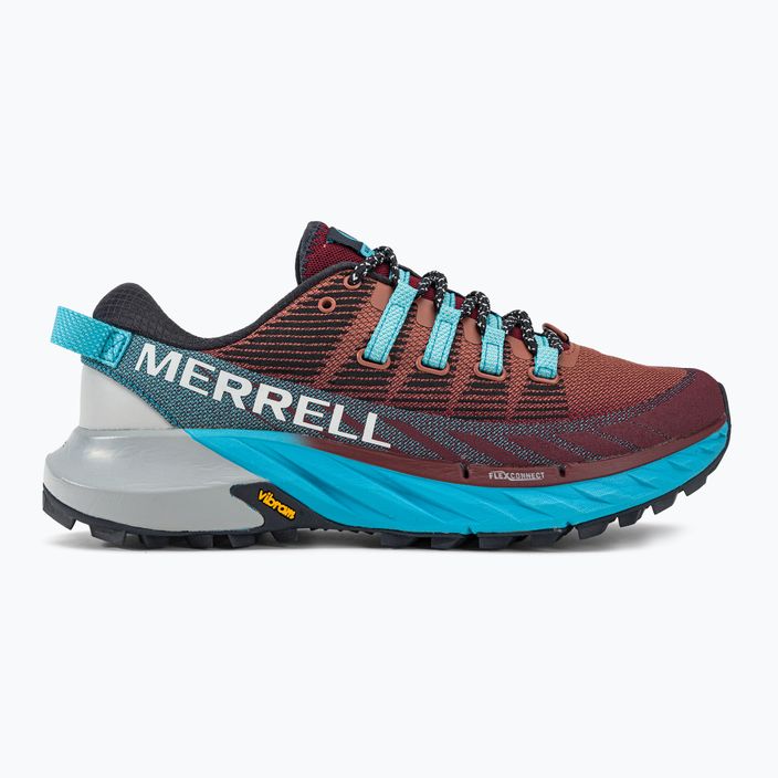 Merrell Agility Peak 4 γυναικεία παπούτσια για τρέξιμο μπορντό-μπλε J067546 2