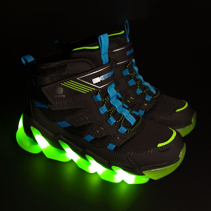 SKECHERS παιδικά παπούτσια Mega-Surge Flash Breeze μαύρο/μπλε/lime 7