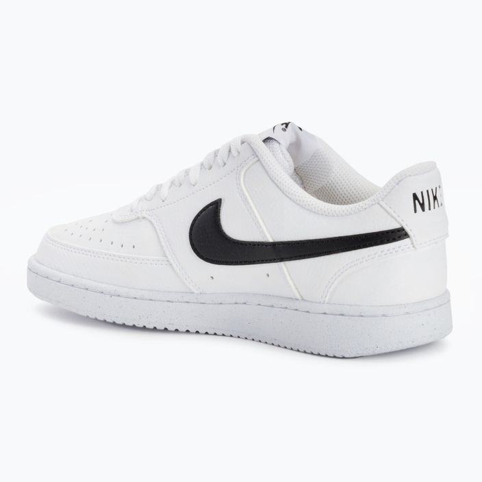 Nike Court Vision Low Next Nature γυναικεία παπούτσια λευκό/μαύρο 3