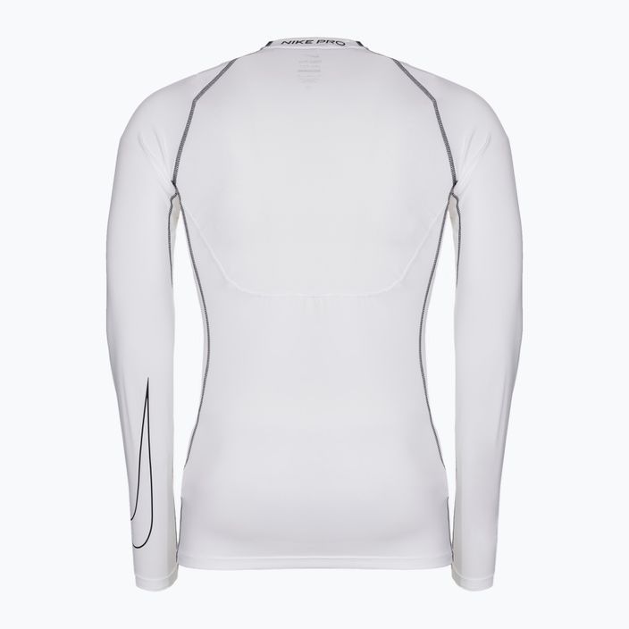 Ανδρικό μακρυμάνικο προπονητικό μπλουζάκι Nike Pro Dry-Fit Tight Top λευκό DD1990-100 2