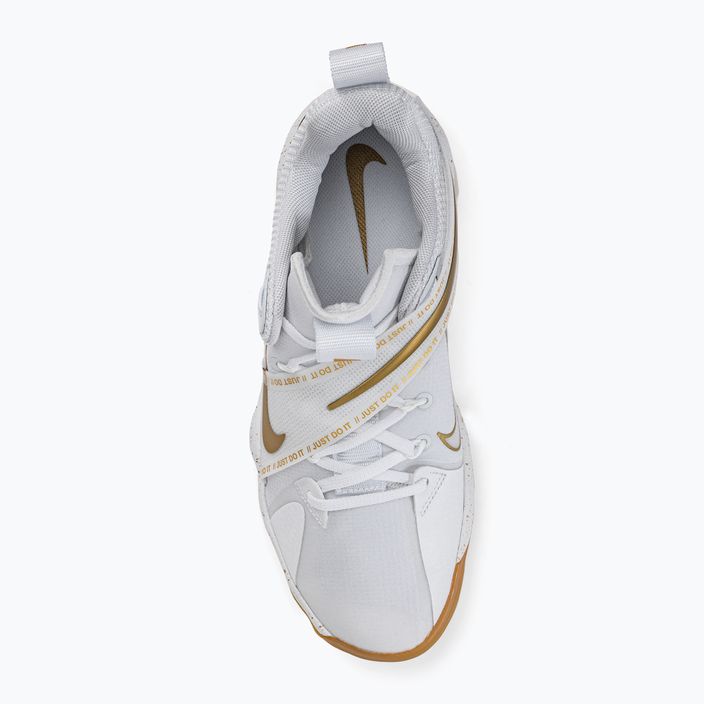 Nike React Hyperset SE παπούτσια βόλεϊ λευκό και χρυσό DJ4473-170 6