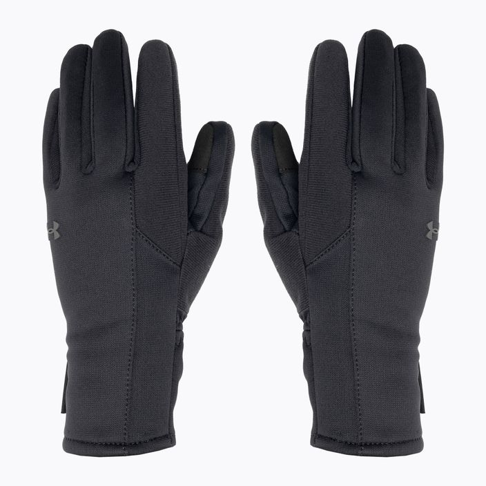 Under Armour Storm Fleece γυναικεία γάντια πεζοπορίας μαύρο/μαύρο/τζέιτ γκρι 3