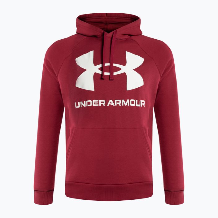Ανδρικό φούτερ Under Armour Rival Fleece Big Logo HD hoodie κόκκινο και λευκό 1357093