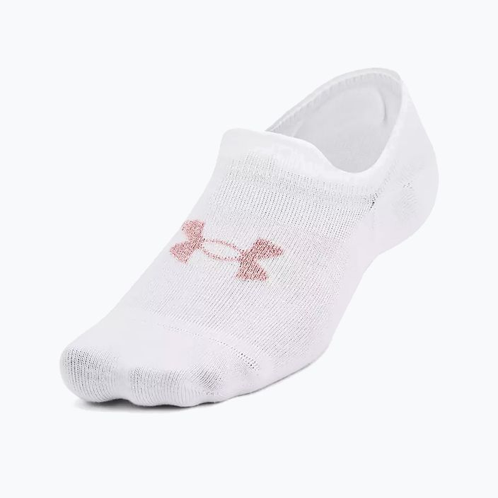 Under Armour Ultra Lo 3Pk κάλτσες λευκές/ρετρό ροζ 2