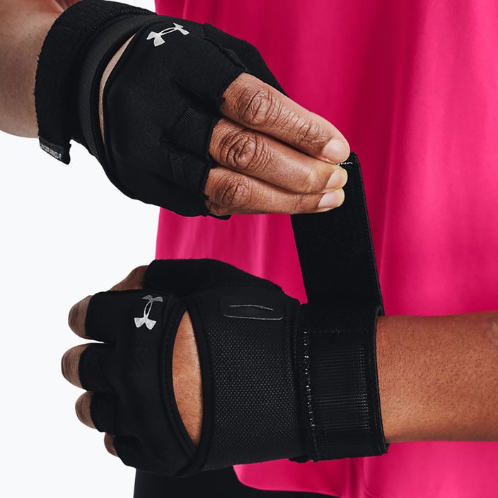 Γυναικεία γάντια προπόνησης Under Armour M'S Weightlifting μαύρο/μαύρο/ασημί 3
