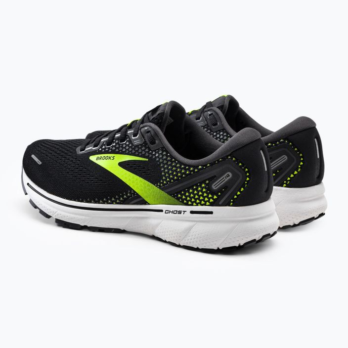 Brooks Ghost 14 ανδρικά παπούτσια για τρέξιμο μαύρο-πράσινο 1103691D047 3