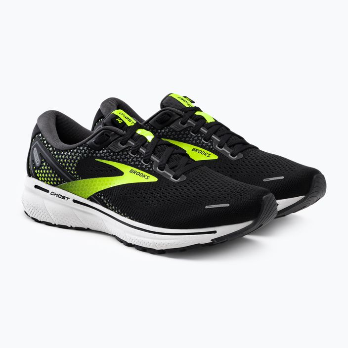Brooks Ghost 14 ανδρικά παπούτσια για τρέξιμο μαύρο-πράσινο 1103691D047 5