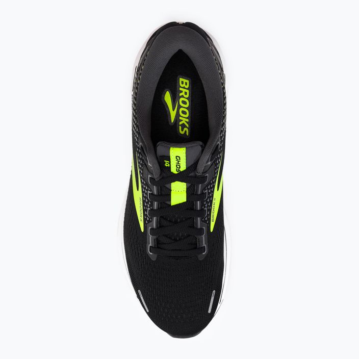 Brooks Ghost 14 ανδρικά παπούτσια για τρέξιμο μαύρο-πράσινο 1103691D047 6
