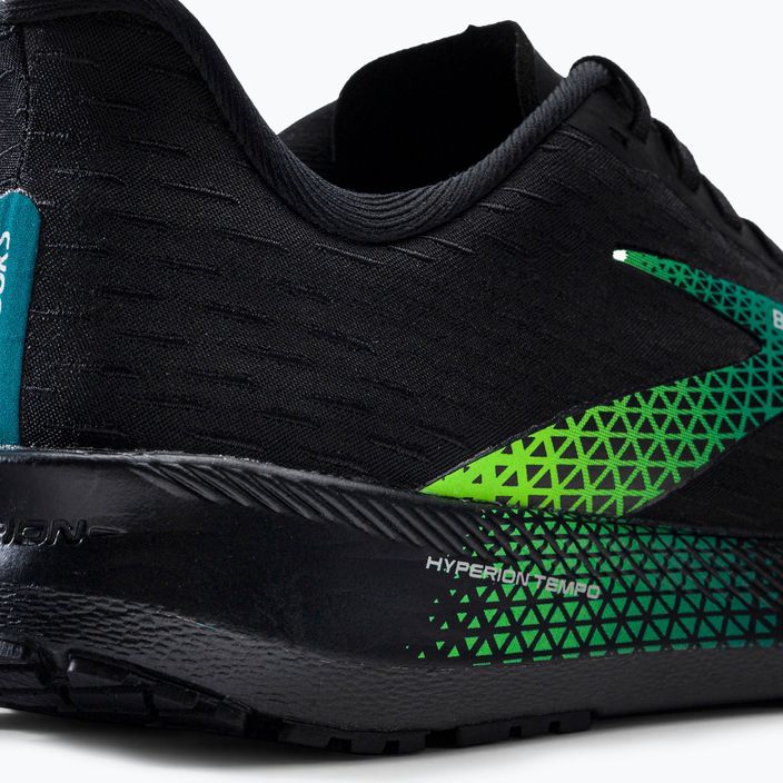 Brooks Hyperion Tempo ανδρικά παπούτσια για τρέξιμο μαύρο-πράσινο 1103391 9