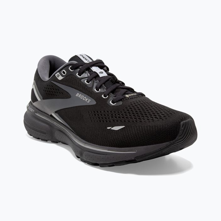 Brooks Ghost 15 GTX ανδρικά αθλητικά παπούτσια για τρέξιμο μαύρο/μαύρο μαργαριτάρι/αλουμινίου 11