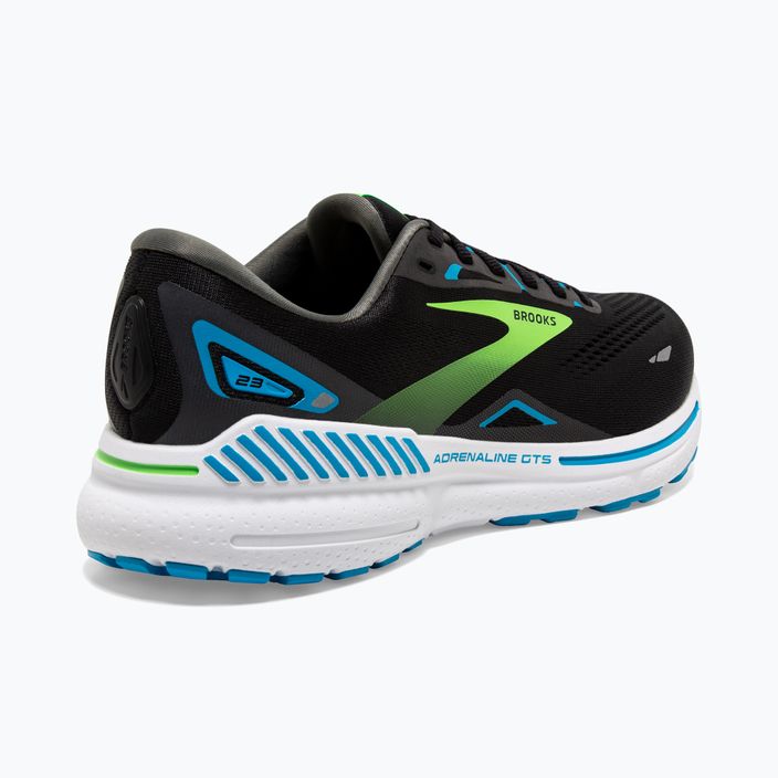 Brooks Adrenaline GTS 23 μαύρα/αιγαιοπελαγίτικος ωκεανός/πράσινα ανδρικά παπούτσια για τρέξιμο 17