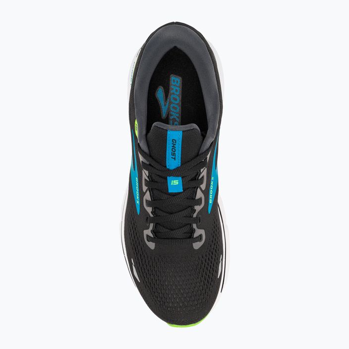 Brooks Ghost 15 ανδρικά παπούτσια για τρέξιμο μαύρο/hawaiian pcean/πράσινο 5