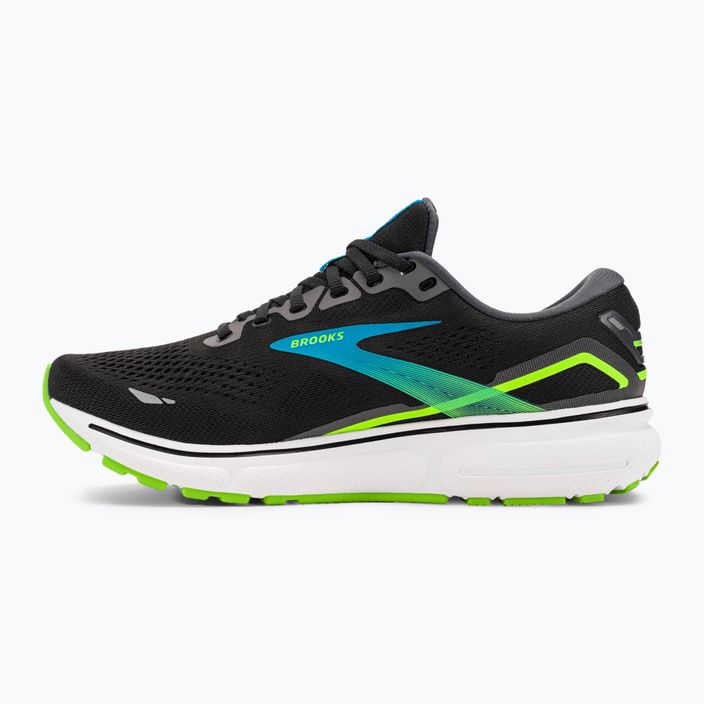 Brooks Ghost 15 ανδρικά παπούτσια για τρέξιμο μαύρο/hawaiian pcean/πράσινο 10