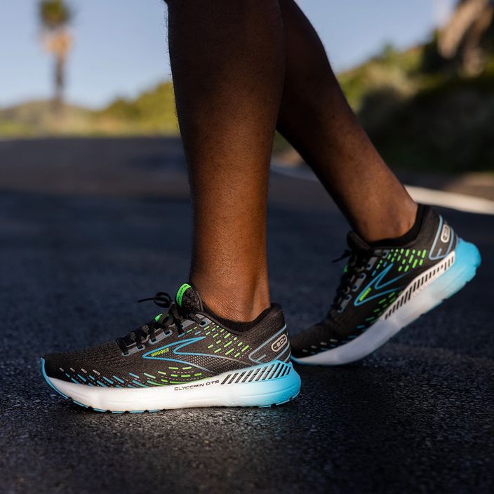 Brooks Glycerin 20 ανδρικά παπούτσια για τρέξιμο μαύρο/ωκεανός Χαβάης/πράσινο 12