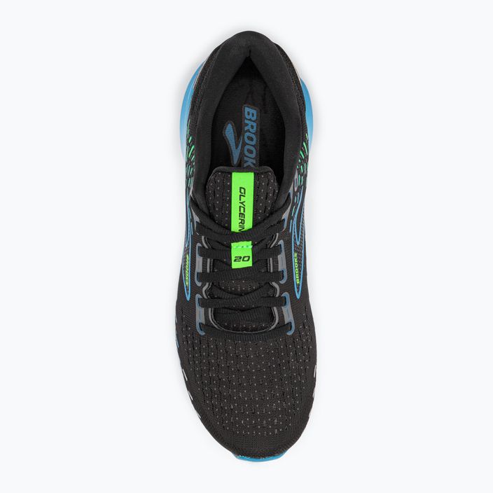 Brooks Glycerin 20 ανδρικά παπούτσια για τρέξιμο μαύρο/ωκεανός Χαβάης/πράσινο 8