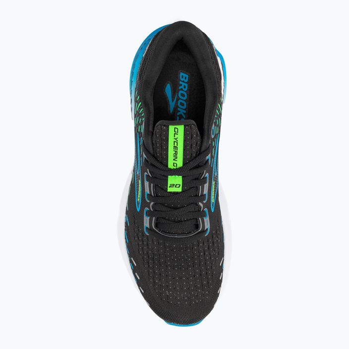 Brooks Glycerin GTS 20 ανδρικά παπούτσια για τρέξιμο μαύρο/ωκεανός Χαβάης/πράσινο 6