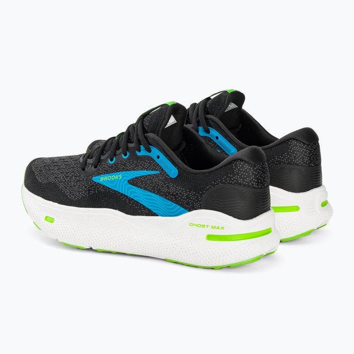 Brooks Ghost Max ανδρικά παπούτσια για τρέξιμο μαύρο/ατομικό μπλε/τζασμίν 4