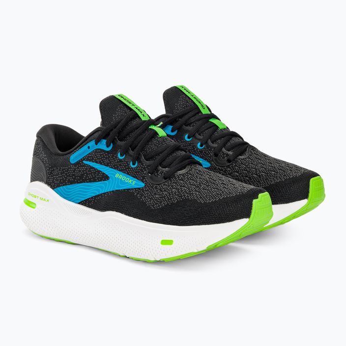 Brooks Ghost Max ανδρικά παπούτσια για τρέξιμο μαύρο/ατομικό μπλε/τζασμίν 5