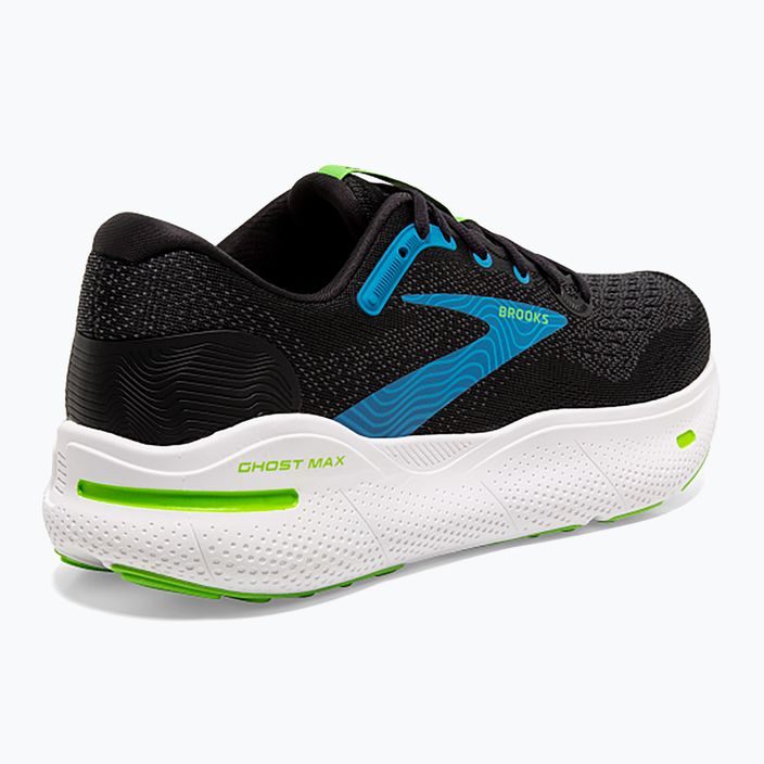 Brooks Ghost Max ανδρικά παπούτσια για τρέξιμο μαύρο/ατομικό μπλε/τζασμίν 9